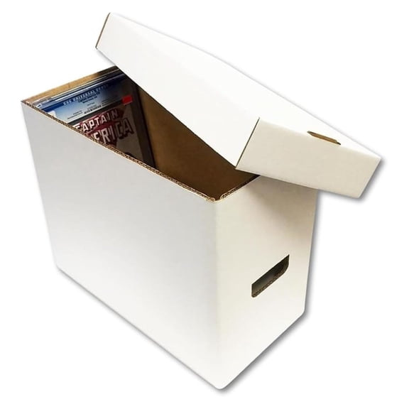 CGC Graded Comic Book Storage Boxes - Heavy-Duty Case for 35-40 Graded Comics with 200 lb Test Strength - White Cardboard, 6 Pack