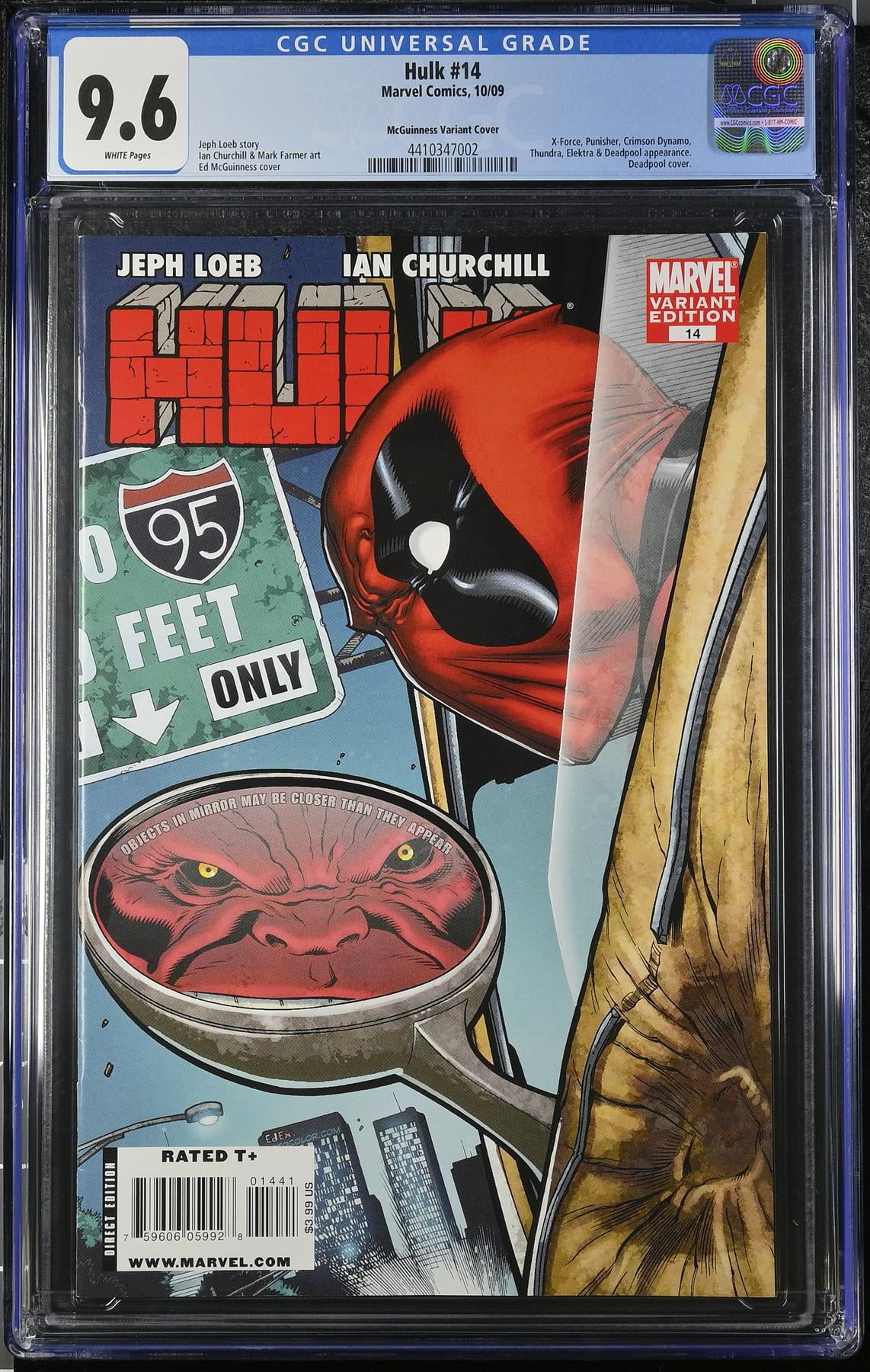 CGC Hulk #14 McGuinness 1:200 Marvel 2009 CGC 9.6 