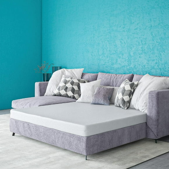 CGDYCF 4.5-Inch Cool Gel Memory Foam Sofa Bed Mattress, Twin Size Plush Sleeper Sofa Replacement Mattress, Cooling CertiPUR-US Certified Foldable Guest Bed Mattress