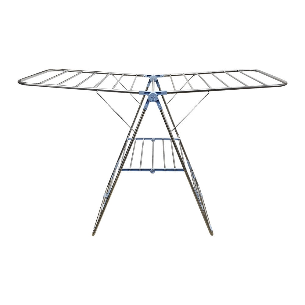 CGDYCF Folding Collapsible Clothes Drying Rack with No-Assembly Steel ...