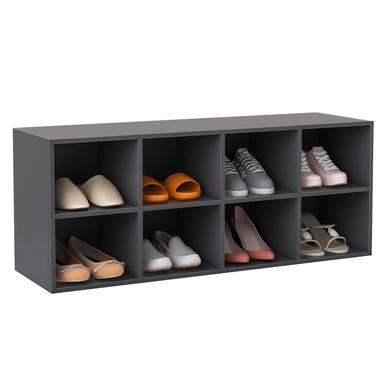 CGDYCF8-compartment storage shoe changing stool -500 pound load-bearing ...