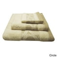 thumbnail image 1 of CGG Home Fashions Jacquard 3-piece Towel Set - 5 Jacquard Border Designs Beige, 1 of 5