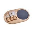 thumbnail image 1 of CGI 3 Piece Cheese Set Slate & Wood Board with Handles, 1 of 3