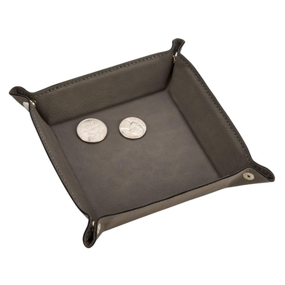 CGI Leatherette Snap Tray Grey 5" Snapped