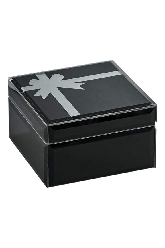 CGI "Onyx" Glass Box with Bow 3.5"X5.75"X5.75"