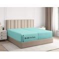 thumbnail image 1 of CGK Linens 2-Piece Extra Deep Pocket Single Fitted Sheet Only - Split King Size Wrinkle-Resistant & Comfy Bottom Sheet, Fits 18"-24" Mattresses, Spa Blue, 1 of 7