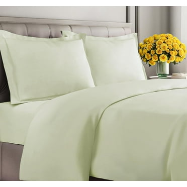 CGK Linens 2-Piece Premium Duvet Cover Set - Twin Size Soft Comforter Cover With Zipper & Matching Pillowcases, Light Sage Green