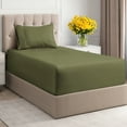thumbnail image 1 of CGK Linens 3-Piece 400 Thread Count Extra Deep Pocket Cotton Sheet Set - Twin Size 100% Cotton Sateen Bed Sheets Fits 8"-16" Mattresses, Sage Green, 1 of 5