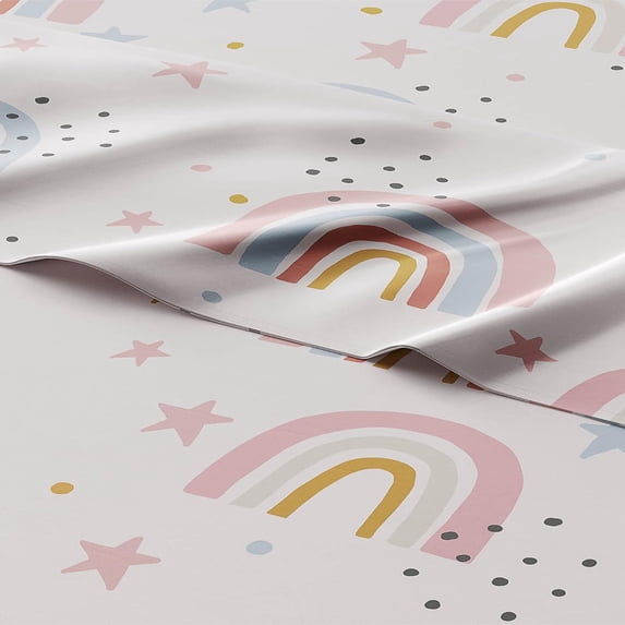 CGK Linens 3-Piece Cute & Cozy Kids Sheet Set - Twin Size Kids Bedding With Vibrant Designs For Boys, Girls, Teens, Toddler, Rainbow Sparkles