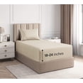 thumbnail image 1 of CGK Linens 3-Piece Extra Deep Pocket Sheet Set - Twin Size Breathable & Cooling Bed Sheets Fits 18"-24" Mattresses, Cream, 1 of 7
