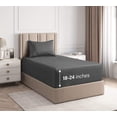 thumbnail image 1 of CGK Linens 3-Piece Extra Deep Pocket Sheet Set - Twin Size Breathable & Cooling Bed Sheets Fits 18"-24" Mattresses, Gray, 1 of 7