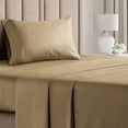 thumbnail image 1 of CGK Linens 3-Piece Ultra Soft & Comfy Hotel Luxury Sheet Set - Twin XL Size Cooling Bed Sheet Fits 8"-16" Mattresses, Beige, 1 of 7