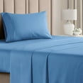 thumbnail image 1 of CGK Linens 3-Piece Ultra Soft & Comfy Hotel Luxury Sheet Set - Twin XL Size Cooling Bed Sheet Fits 8"-16" Mattresses, Denim Blue, 1 of 7