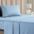 thumbnail image 1 of CGK Linens 3-Piece Ultra Soft & Comfy Hotel Luxury Sheet Set - Twin Size Cooling Bed Sheet Fits 8"-16" Mattresses, Light Blue, 1 of 7