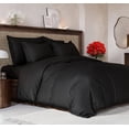 thumbnail image 1 of CGK Linens 3-Piece Premium Duvet Cover Set - Queen Size Soft Comforter Cover With Zipper & Matching Pillowcases, Black, 1 of 7