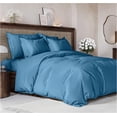 thumbnail image 1 of CGK Linens 3-Piece Premium Duvet Cover Set - Queen Size Soft Comforter Cover With Zipper & Matching Pillowcases, Denim Blue, 1 of 7
