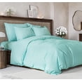 thumbnail image 1 of CGK Linens 3-Piece Premium Duvet Cover Set - Queen Size Soft Comforter Cover With Zipper & Matching Pillowcases, Spa Blue, 1 of 7