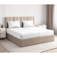 thumbnail image 1 of CGK Linens 5-Piece 400 Thread Count Cotton Sheet Set - Split King Size 100% Cotton Sateen Bed Sheets Fits 18"-24" Mattresses, White, 1 of 6