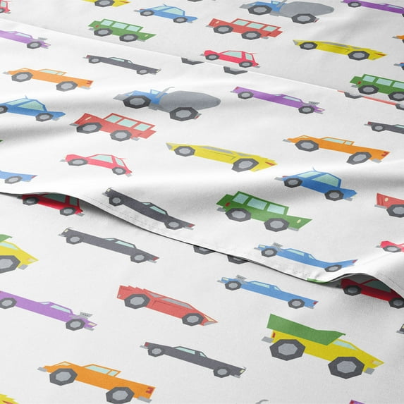 CGK Linens 4-Piece Cute & Cozy Kids Sheet Set - Full Size Kids Bedding With Vibrant Designs For Boys, Girls, Teens, Toddler, Cars