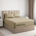 thumbnail image 1 of CGK Linens 4-Piece Extra Deep Pocket Sheet Set - Full Size Breathable & Cooling Bed Sheets Fits 18"-24" Mattresses, Beige, 1 of 7