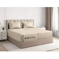 thumbnail image 1 of CGK Linens 5-Piece Extra Deep Pocket Sheet Set - Split King Size Breathable & Cooling Bed Sheets Fits 18"-24" Mattresses, Cream, 1 of 7
