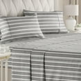 thumbnail image 1 of CGK Linens 4-Piece Hotel Luxury Striped Sheet Set - Full Size Stripe Pattern Bed Sheets, Grey Stripes 3, 1 of 7
