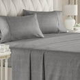 thumbnail image 1 of CGK Linens 4-Piece Ultra Soft & Comfy Hotel Luxury Sheet Set - California King Size Cooling Bed Sheet Fits 8"-16" Mattresses, Heathered Grey, 1 of 7