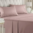 thumbnail image 1 of CGK Linens 4-Piece Ultra Soft & Comfy Hotel Luxury Sheet Set - Full Size Cooling Bed Sheet Fits 8"-16" Mattresses, Mauve, 1 of 7