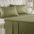 thumbnail image 1 of CGK Linens 4-Piece Ultra Soft & Comfy Hotel Luxury Sheet Set - Full Size Cooling Bed Sheet Fits 8"-16" Mattresses, Sage Green, 1 of 6