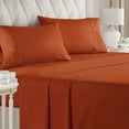 thumbnail image 1 of CGK Linens 4-Piece Ultra Soft & Comfy Hotel Luxury Sheet Set - Full Size Cooling Bed Sheet Fits 8"-16" Mattresses, Terracotta, 1 of 7