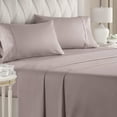 thumbnail image 1 of CGK Linens 4-Piece Ultra Soft & Comfy Hotel Luxury Sheet Set - Full Size Cooling Bed Sheet Fits 8"-16" Mattresses, Thistle Purple, 1 of 7