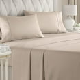 thumbnail image 1 of CGK Linens 4-Piece Ultra Soft & Comfy Hotel Luxury Sheet Set - Full Size Cooling Bed Sheet Fits 8"-16" Mattresses, Wheat, 1 of 7
