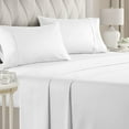 thumbnail image 1 of CGK Linens 4-Piece Ultra Soft & Comfy Hotel Luxury Sheet Set - Full Size Cooling Bed Sheet Fits 8"-16" Mattresses, White, 1 of 7