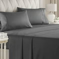thumbnail image 1 of CGK Linens 4-Piece Ultra Soft & Comfy Hotel Luxury Sheet Set - Queen Size Cooling Bed Sheet Fits 8"-16" Mattresses, Charcoal, 1 of 7