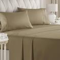 thumbnail image 1 of CGK Linens 4-Piece Ultra Soft & Comfy Hotel Luxury Sheet Set - Queen Size Cooling Bed Sheet Fits 8"-16" Mattresses, Khaki, 1 of 7