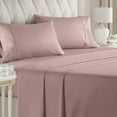 thumbnail image 1 of CGK Linens 4-Piece Ultra Soft & Comfy Hotel Luxury Sheet Set - Queen Size Cooling Bed Sheet Fits 8"-16" Mattresses, Mauve, 1 of 7