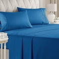 thumbnail image 1 of CGK Linens 4-Piece Ultra Soft & Comfy Hotel Luxury Sheet Set - Queen Size Cooling Bed Sheet Fits 8"-16" Mattresses, Royal Blue, 1 of 7