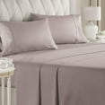 thumbnail image 1 of CGK Linens 4-Piece Ultra Soft & Comfy Hotel Luxury Sheet Set - Queen Size Cooling Bed Sheet Fits 8"-16" Mattresses, Thistle Purple, 1 of 7