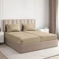 thumbnail image 1 of CGK Linens 5-Piece Ultra Soft & Comfy Hotel Luxury Sheet Set - Split King Size Cooling Bed Sheet Fits 8"-16" Mattresses, Cream, 1 of 7