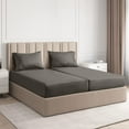 thumbnail image 1 of CGK Linens 5-Piece Ultra Soft & Comfy Hotel Luxury Sheet Set - Split King Size Cooling Bed Sheet Fits 8"-16" Mattresses, Dark Grey, 1 of 7