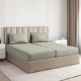 thumbnail image 1 of CGK Linens 5-Piece Ultra Soft & Comfy Hotel Luxury Sheet Set - Split King Size Cooling Bed Sheet Fits 8"-16" Mattresses, Light Grey, 1 of 7
