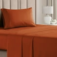 thumbnail image 1 of CGK Linens 3-Piece Ultra Soft & Comfy Hotel Luxury Sheet Set - Twin Size Cooling Bed Sheet Fits 8"-16" Mattresses, Terracotta, 1 of 7