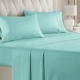 thumbnail image 1 of CGK Linens 4-Piece Breathable and Cooling Sheet Set With Extra Matching Pillowcases - Twin XL Size Bed Sheets Fits 8"-16" Mattresses, Spa Blue, 1 of 7