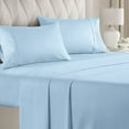 thumbnail image 1 of CGK Linens 4-Piece Breathable and Cooling Sheet Set With Extra Matching Pillowcases - Twin Size Bed Sheets Fits 8"-16" Mattresses, Light Blue, 1 of 7