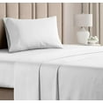 thumbnail image 1 of CGK Linens 3-Piece 400 Thread Count Cotton Sheet Set - Twin Size 100% Cotton Sateen Bed Sheets Fits 18"-24" Mattresses, White, 1 of 7