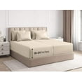 thumbnail image 1 of CGK Linens 7-Piece Extra Deep Pocket Sheet Set With Extra Matching Pillowcases - Split King Size Bed Sheets Fits 18"-24" Mattresses, Cream, 1 of 7