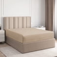 thumbnail image 1 of CGK Linens Hotel Luxury Single Fitted Sheet Only - California King Size Wrinkle-Resistant Bottom Sheet, Fits Mattress Up To 16", Cream, 1 of 7