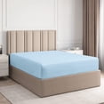 thumbnail image 1 of CGK Linens Hotel Luxury Single Fitted Sheet Only - King Size Wrinkle-Resistant Bottom Sheet, Fits Mattress Up To 16", Light Blue, 1 of 7