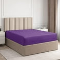 thumbnail image 1 of CGK Linens Hotel Luxury Single Fitted Sheet Only - Twin Size Wrinkle-Resistant Bottom Sheet, Fits Mattress Up To 16", Purple, 1 of 6