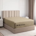 thumbnail image 1 of CGK Linens Extra Deep Pocket Single Fitted Sheet Only - King Size Wrinkle-Resistant & Comfy Bottom Sheet, Fits 18"-24" Mattresses, Beige, 1 of 7